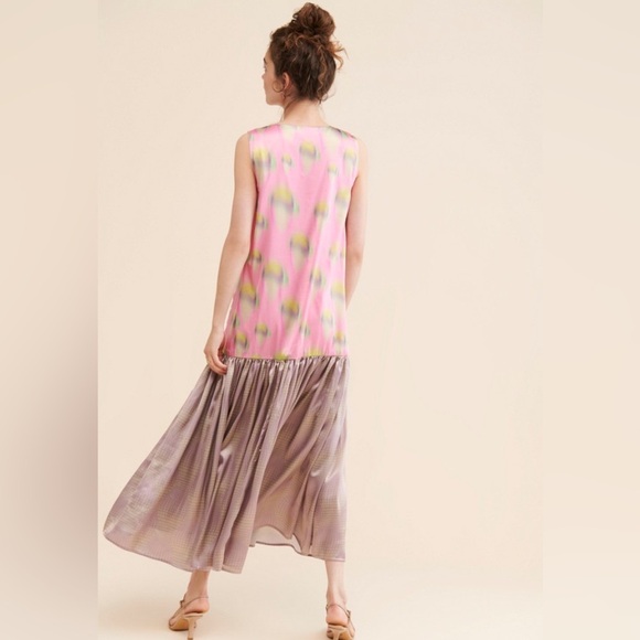 Anthropologie Siddhartha Bansal Flounced Embellished Maxi Shift Dress M - Picture 3 of 12